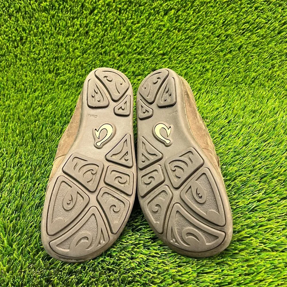 OluKai Moloa Kids Boys Size 3Y Brown Casual Classic Slip On Shoes Loafers